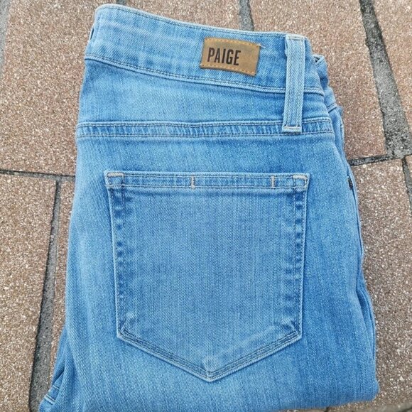Paige Jeans Verdugo Ankle Stretch Skinny Mid Rise Light Distressed Pants Sz 28 - Picture 7 of 7
